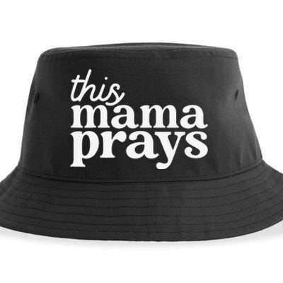 This Mama Prays Christian Mommy Faith Mother's Day Sustainable Bucket Hat