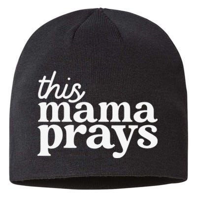 This Mama Prays Christian Mommy Faith Mother's Day Sustainable Beanie