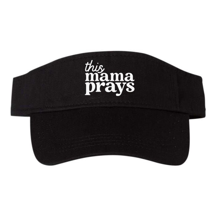 This Mama Prays Christian Mommy Faith Mother's Day Valucap Bio-Washed Visor