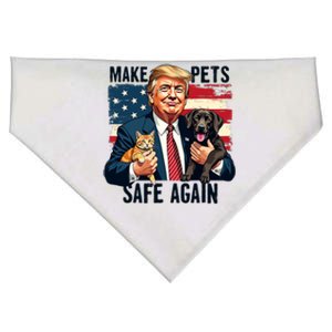 Trump Make Pets Safe Again Funny Save Our Pets Vote Trump USA-Made Doggie Bandana