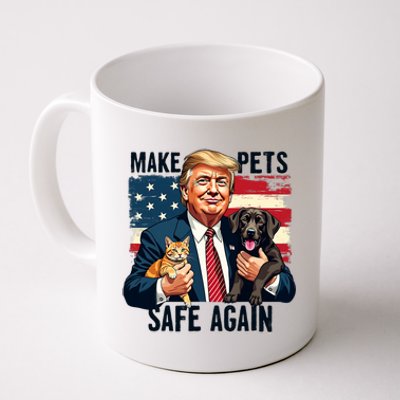 Trump Make Pets Safe Again Funny Save Our Pets Vote Trump Coffee Mug