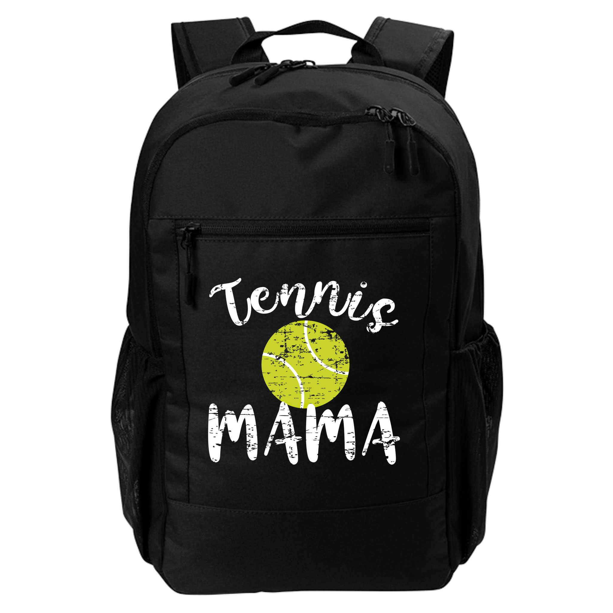 Tennis Mama Proud Mom Tennis Player Retro Distressed Great Gift Backpack