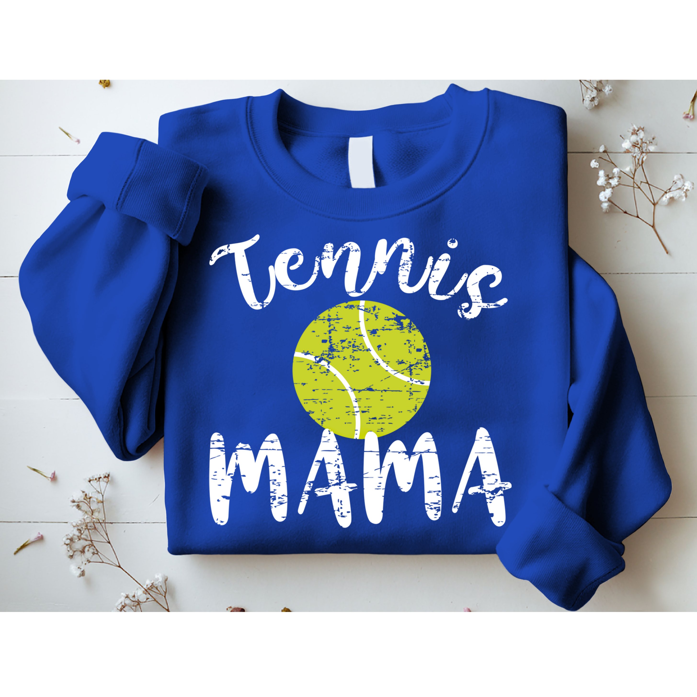 Tennis Mama Proud Mom Tennis Player Retro Distressed Great Gift Sweatshirt