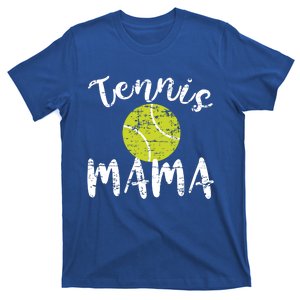 Tennis Mama Proud Mom Tennis Player Retro Distressed Great Gift T-Shirt