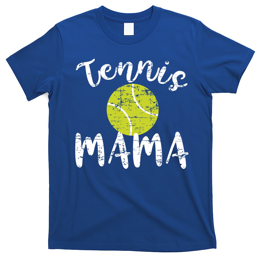Tennis Mama Proud Mom Tennis Player Retro Distressed Great Gift T-Shirt