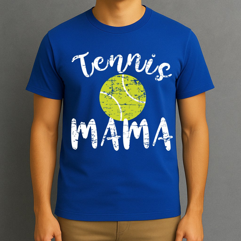 Tennis Mama Proud Mom Tennis Player Retro Distressed Great Gift T-Shirt