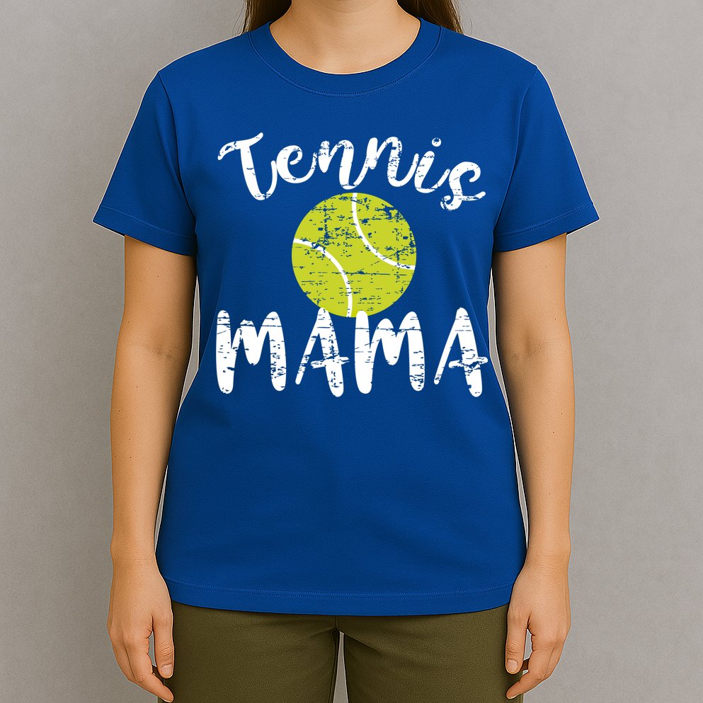 Tennis Mama Proud Mom Tennis Player Retro Distressed Great Gift T-Shirt