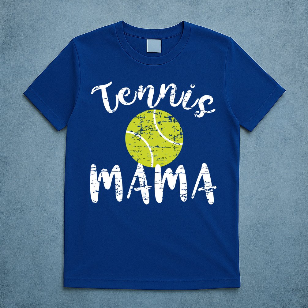 Tennis Mama Proud Mom Tennis Player Retro Distressed Great Gift T-Shirt