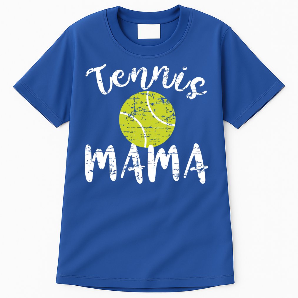 Tennis Mama Proud Mom Tennis Player Retro Distressed Great Gift Tall T-Shirt