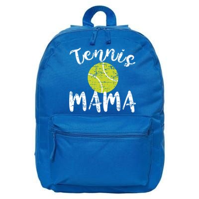 Tennis Mama Proud Mom Tennis Player Retro Distressed Great Gift 16 in Basic Backpack