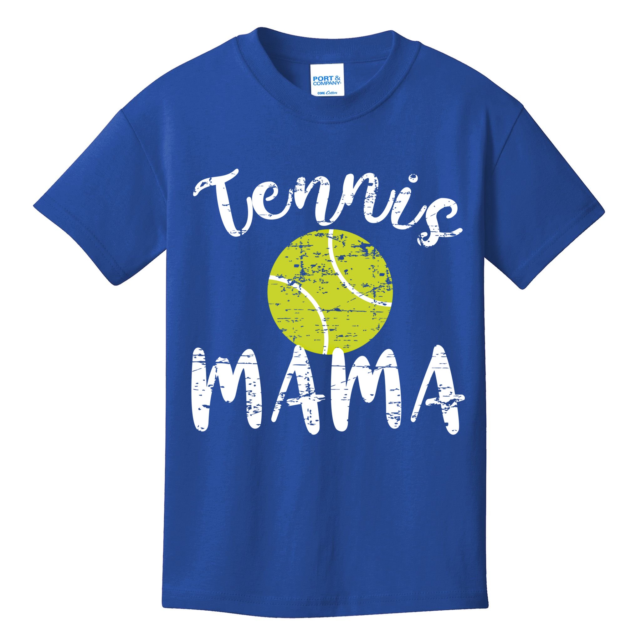 Tennis Mama Proud Mom Tennis Player Retro Distressed Great Gift Kids T-Shirt