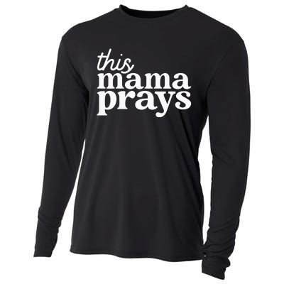 This Mama Prays Christian Faith Mother's Day Cooling Performance Long Sleeve Crew