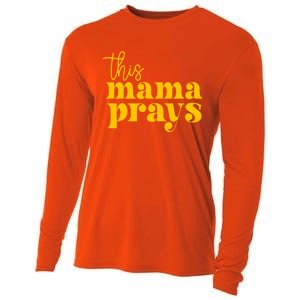 This Mama Prays Momma Christian Mom Mother Faith Love Gift Cooling Performance Long Sleeve Crew