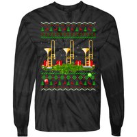 Trombone Music Player Xmas Gift Ugly Trombone Christmas Tie-Dye Long Sleeve Shirt