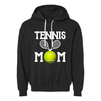 Tennis Mom Proud Mama Gift Garment-Dyed Fleece Hoodie