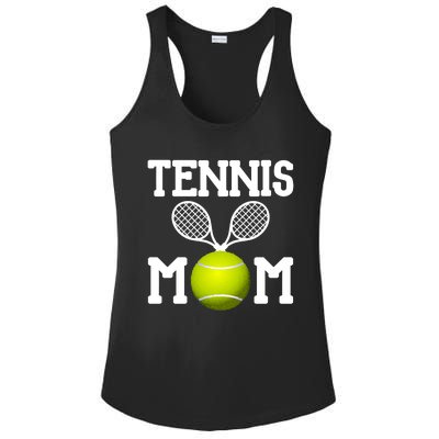 Tennis Mom Proud Mama Gift Ladies PosiCharge Competitor Racerback Tank