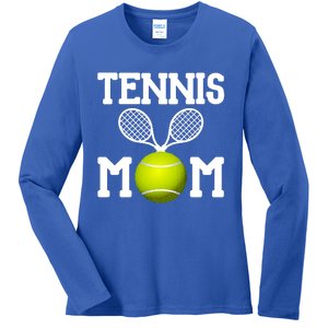 Tennis Mom Proud Mama Gift Ladies Long Sleeve Shirt