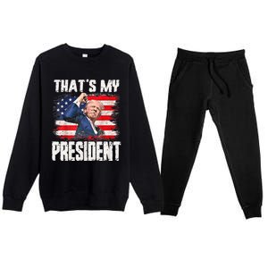 ThatS My President Trump 2024 Premium Crewneck Sweatsuit Set