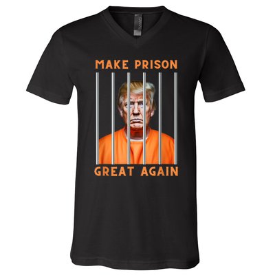 Trump Make Prison Great Again V-Neck T-Shirt