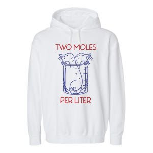 Two Moles Per Liter Funny Chemistry Science AvogadroS Day Meme Garment-Dyed Fleece Hoodie