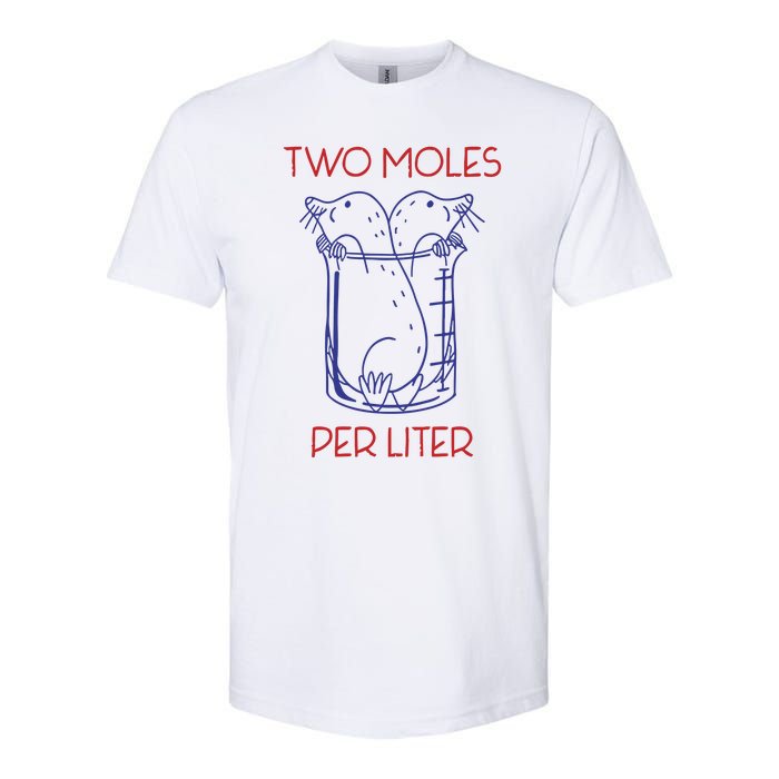 Two Moles Per Liter Funny Chemistry Science AvogadroS Day Meme Softstyle CVC T-Shirt