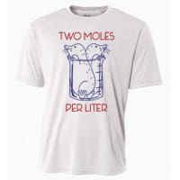 Two Moles Per Liter Funny Chemistry Science AvogadroS Day Meme Cooling Performance Crew T-Shirt