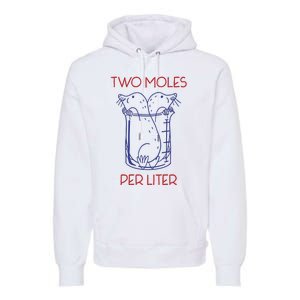 Two Moles Per Liter Funny Chemistry Science AvogadroS Day Meme Premium Hoodie