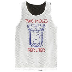 Two Moles Per Liter Funny Chemistry Science AvogadroS Day Meme Mesh Reversible Basketball Jersey Tank