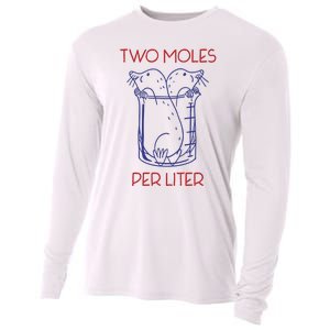 Two Moles Per Liter Funny Chemistry Science AvogadroS Day Meme Cooling Performance Long Sleeve Crew