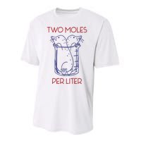 Two Moles Per Liter Funny Chemistry Science AvogadroS Day Meme Performance Sprint T-Shirt