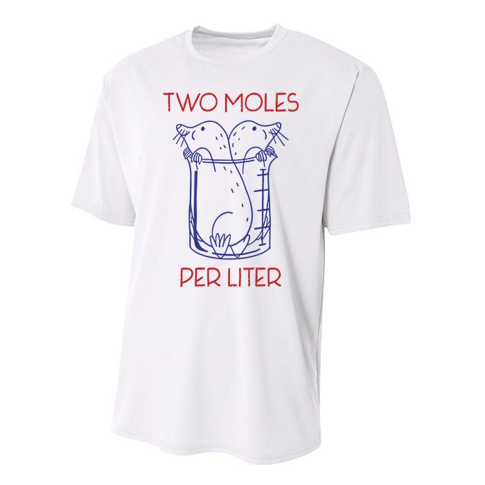 Two Moles Per Liter Funny Chemistry Science AvogadroS Day Meme Performance Sprint T-Shirt