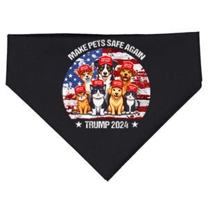 Trump Make Pets Safe Again Funny Save Our Pets Vote Trump USA-Made Doggie Bandana