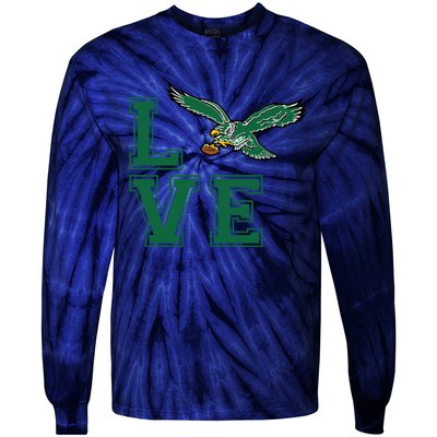 Team Mascot Philadelphia Football Champion Tie-Dye Long Sleeve Shirt