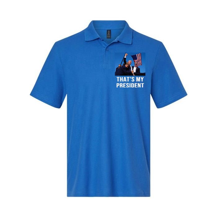 ThatS My President Trump 2024 Softstyle Adult Sport Polo