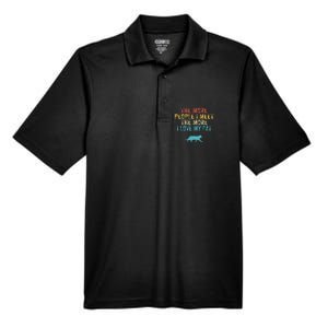 The More People I Meet The More I Love My Cat Funny Quote Men's Origin Performance Pique Polo