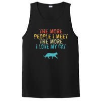 The More People I Meet The More I Love My Cat Funny Quote PosiCharge Competitor Tank