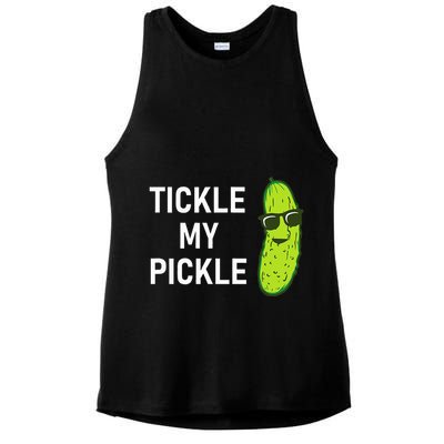 Tickle My Pickle Funny Jokes Sarcastic Ladies PosiCharge Tri-Blend Wicking Tank