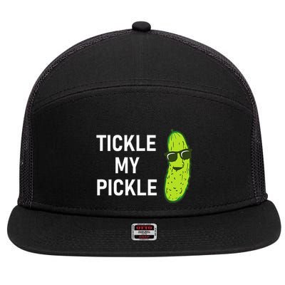 Tickle My Pickle Funny Jokes Sarcastic 7 Panel Mesh Trucker Snapback Hat