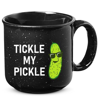 Tickle My Pickle Funny Jokes Sarcastic 15oz Campfire Ceramic Mug