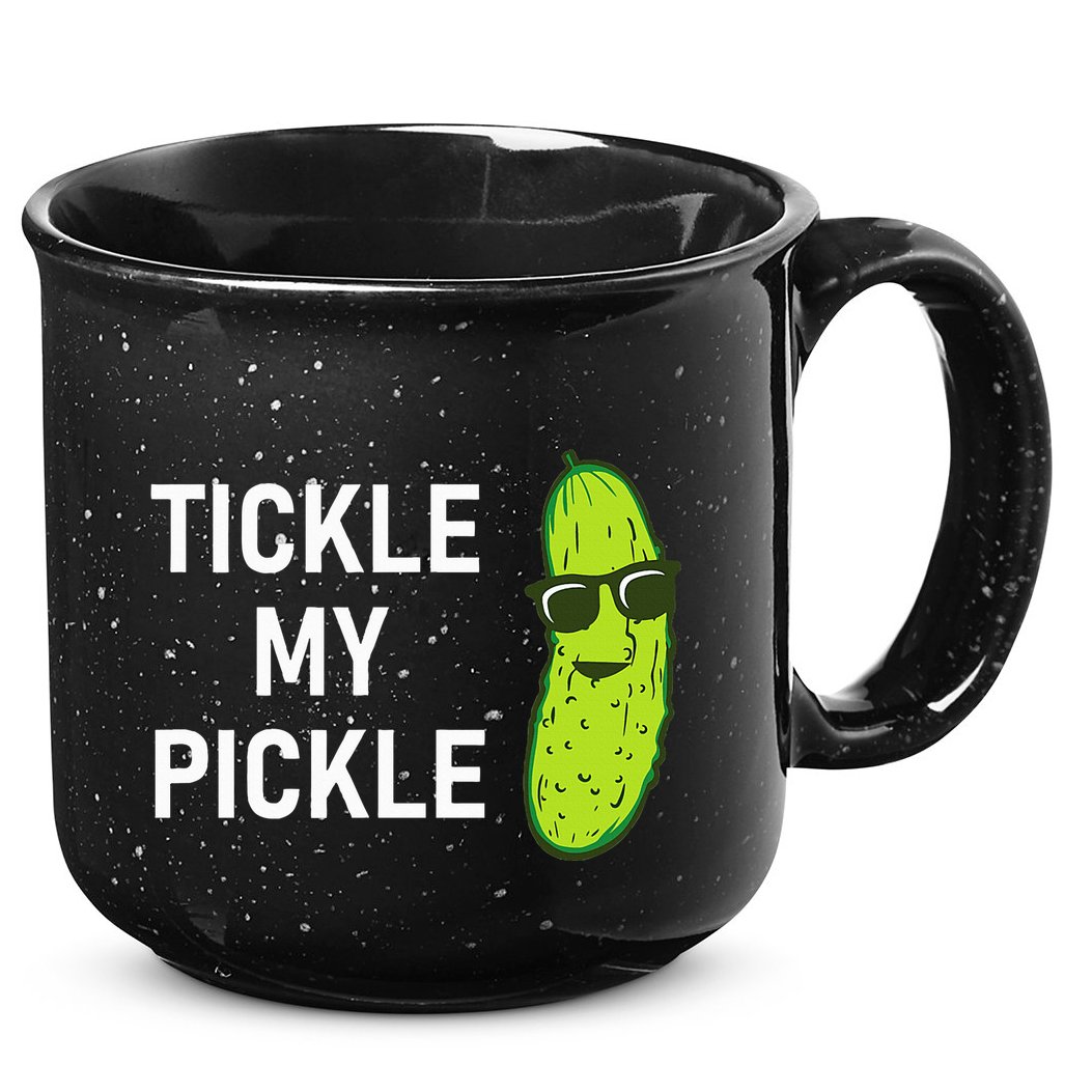Tickle My Pickle Funny Jokes Sarcastic 15oz Campfire Ceramic Mug