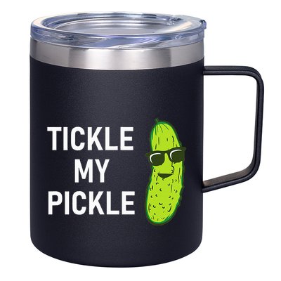Tickle My Pickle Funny Jokes Sarcastic 12oz Stainless Steel Coffee Mug
