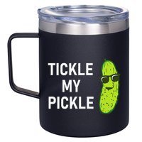 Tickle My Pickle Funny Jokes Sarcastic 12oz Stainless Steel Coffee Mug