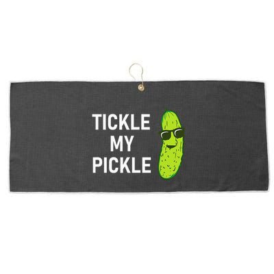 Tickle My Pickle Funny Jokes Sarcastic Large Microfiber Waffle Golf Towel