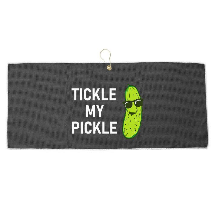 Tickle My Pickle Funny Jokes Sarcastic Large Microfiber Waffle Golf Towel