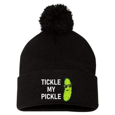 Tickle My Pickle Funny Jokes Sarcastic Pom Pom 12in Knit Beanie