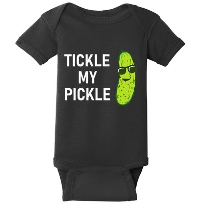 Tickle My Pickle Funny Jokes Sarcastic Baby Bodysuit