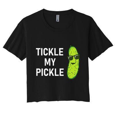 Tickle My Pickle Funny Jokes Sarcastic Crop Top