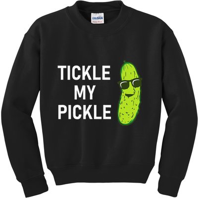 Tickle My Pickle Funny Jokes Sarcastic Kids Sweatshirt