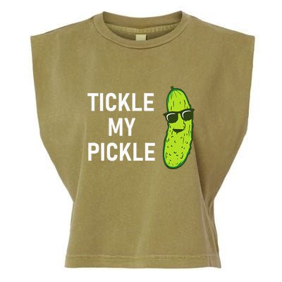 Tickle My Pickle Funny Jokes Sarcastic Garment-Dyed Women's Muscle Tee