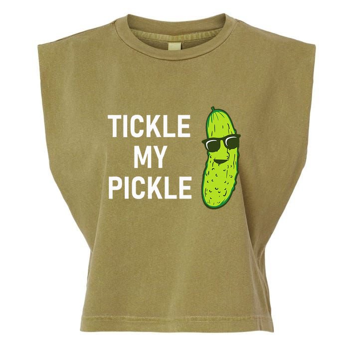 Tickle My Pickle Funny Jokes Sarcastic Garment-Dyed Women's Muscle Tee
